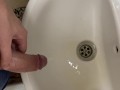 Piss in girlfriend's sink with uncircumcised dick POV