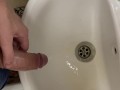 Piss in girlfriend's sink with uncircumcised dick POV