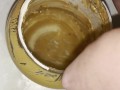 Girl pisses in 5lb jar of peanut butter
