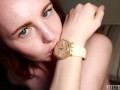 Wrist Watch Fetish Handjob  Lick Sperm off the Dial - Elena Ross (Trailer)