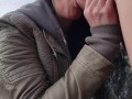 Public Blowjob on the Beach with Cumshot