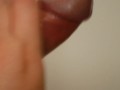 Close-up sensual teasing edging blowjob after a dry week results in a dripping mouth full of cream