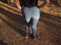 Hot Milf In Tight Jeans Teasing Her Amazing Ass In The Woods