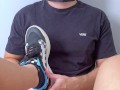 Trailer - Foot worship after gym ends with huge cumshot on soles!
