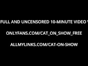 Latex medical gloves POV handjob on big dildo (teaser)