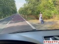 Streetfuck Hitchhiking Porn Kira fight with ehr boyfriend and fuck with a stranger