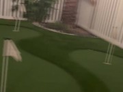 Playing gulf with hot Fijii shortie vibes