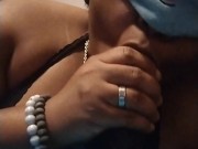 Quick clip girl sucking off doordash driver