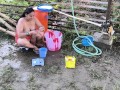 Outdoor bath bedroom sex
