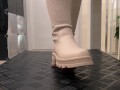 I Will Not Stop Crushing You... Until I Hear the Safe Word! White Combat Socks Boots