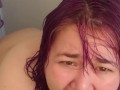 Fat BBW Girlfriend Brushing Teeth