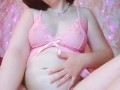 Full video on Fansly!💕 Belly worship and belly button play in pink lingerie preview