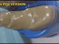 Bootjob with latex boots = Cumshot