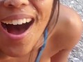 Nerdy Asian Girl in Glasses Gets Huge Facial Outdoors - Jada Kai