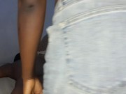 Bbw ebony girlfriend rides cowgirl on boyfriend