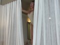 Horny blonde returned to the hotel room to have a rough fuck before going to the pool