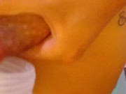 After 5 creampies I do a live show and the semen makes me horny