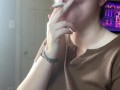 Smoking clip French inhale- full vid going on OF
