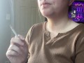 Smoking clip French inhale- full vid going on OF