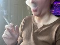 Smoking clip French inhale- full vid going on OF