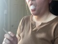 Smoking clip French inhale- full vid going on OF