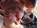 my best friend teaches me how to drive a car in exchange for letting me fuck my pink pussy homemade