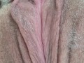 Rubbing stretching pulsing pink pussy in bath close up
