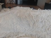 I was masturbating and my girlfriend climbed under the blanket and started eating my pussy homemade