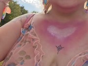 Exhibitionist waking down busy street