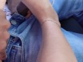 Risky footjob in the car - Ava Brooke