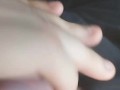 I jerk off in car in public place. Crazy orgasm on the touch and flash my dick