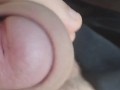 I jerk off in car in public place. Crazy orgasm on the touch and flash my dick