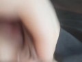 I jerk off in car in public place. Crazy orgasm on the touch and flash my dick