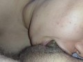 first creampie of the day, he didn't want to cum but I made him cum he couldn't take it