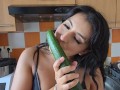 I masturbate with a big cucumber!!