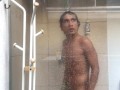 Taking shower after sucking a cock and cumming on my face
