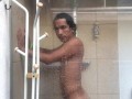 Taking shower after sucking a cock and cumming on my face