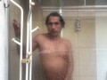 Taking shower after sucking a cock and cumming on my face