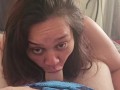 Horny MILF gives amateur bj before being used as a fucktoy - POV