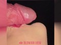 She sucks and licks my cock with her hot tongue and I cum inside her deep throat Asmr
