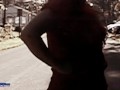 Amateur MILF Braless wearing her Sheer Red HOT Top all around Town