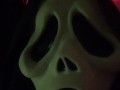Ghostface you to watch him jerk off till he cums. |Halloween special|