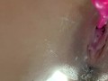 In the mall bathroom squirting my creamy pussy right in your face. POV