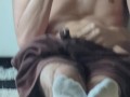 Young Twink in White Socks unpacks his MASSIVE COCK