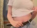 Sexy student shows off her big tits