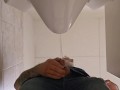 Hung, hairy, tattooed daddy pissing in public