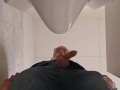 Hung, hairy, tattooed daddy pissing in public