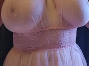 Skinny hit MILF shows off massive tits