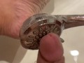 Playing with the shower ending in big orgasm