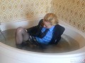 College Uniform - Sophia Smith Taking A Bath In Panties!